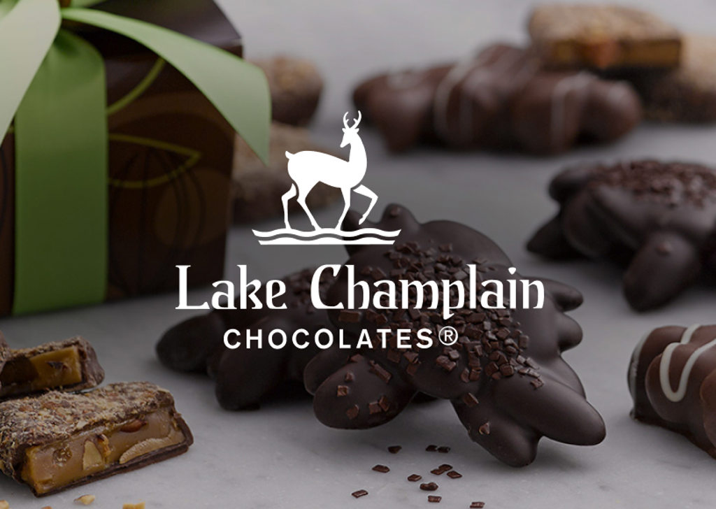 Lake Champlain chocolates on a table