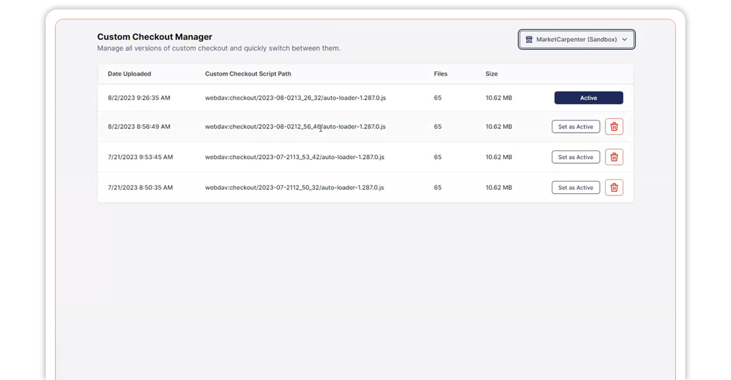 sprokit-custom-checkout-manager-screenshot-1 Visual of the custom checkout manager interface