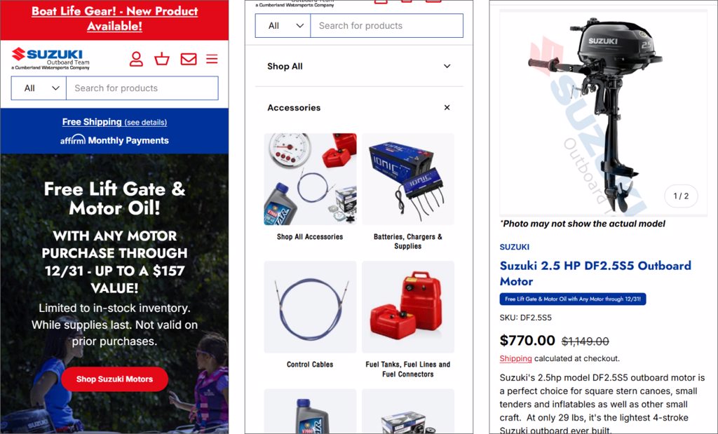 Suzuki Outboard Team Mobile Images