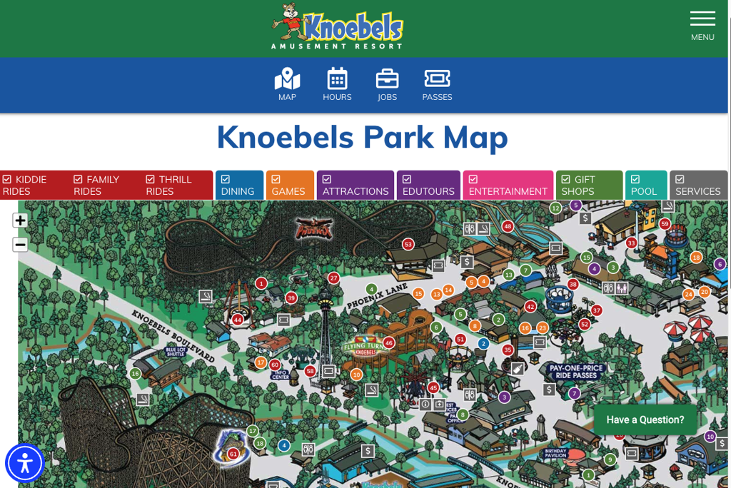 Knoebels Park Map